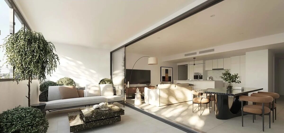 Indoor outdoor living balcony
